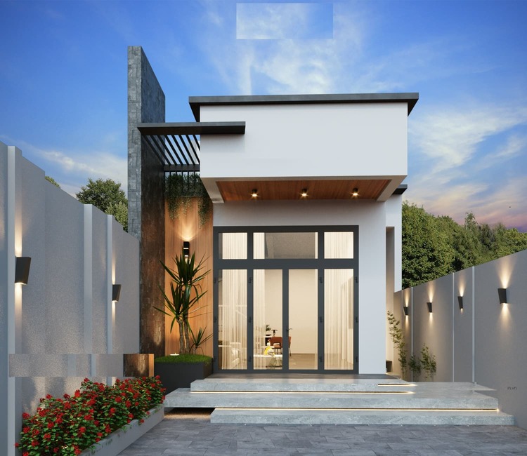 Mẫu nhà cấp 4 đẹp 5x20 với sự linh hoạt trong thiết kế