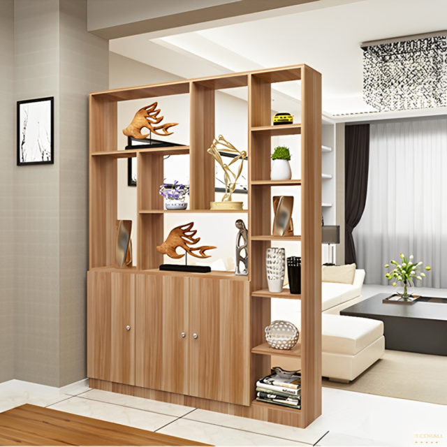 Vách gỗ trang trí phòng khách đẹp, hiện đại