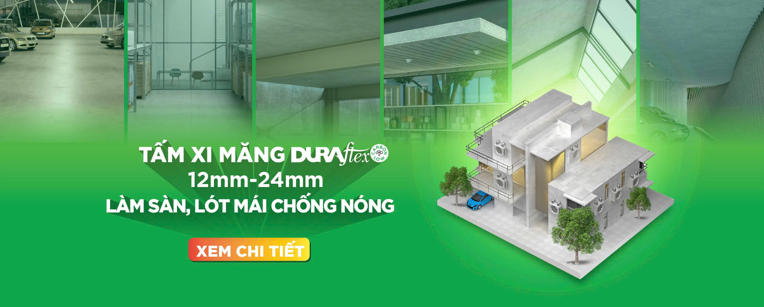 Tấm xi măng DURAflex Low Carbon 12 - 24mm