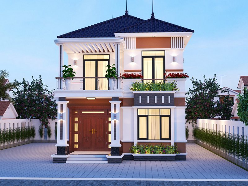 25+ Mẫu nhà 2 tầng mái Nhật 8x12m đẹp, sắc nét, ấn tượng