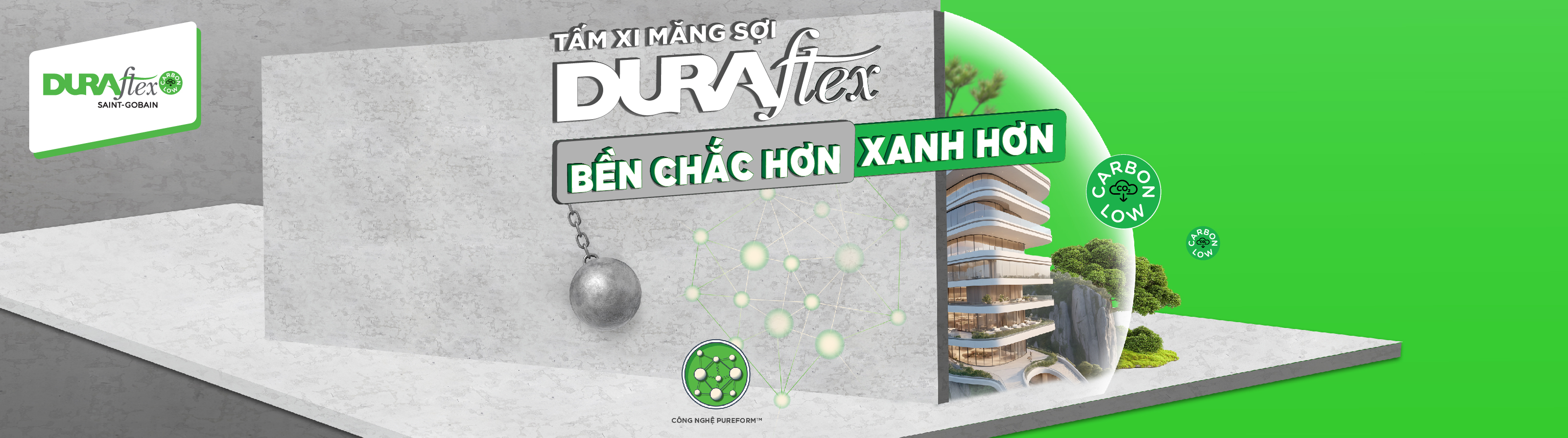 Tấm xi măng xanh DURAflex Low Carbon