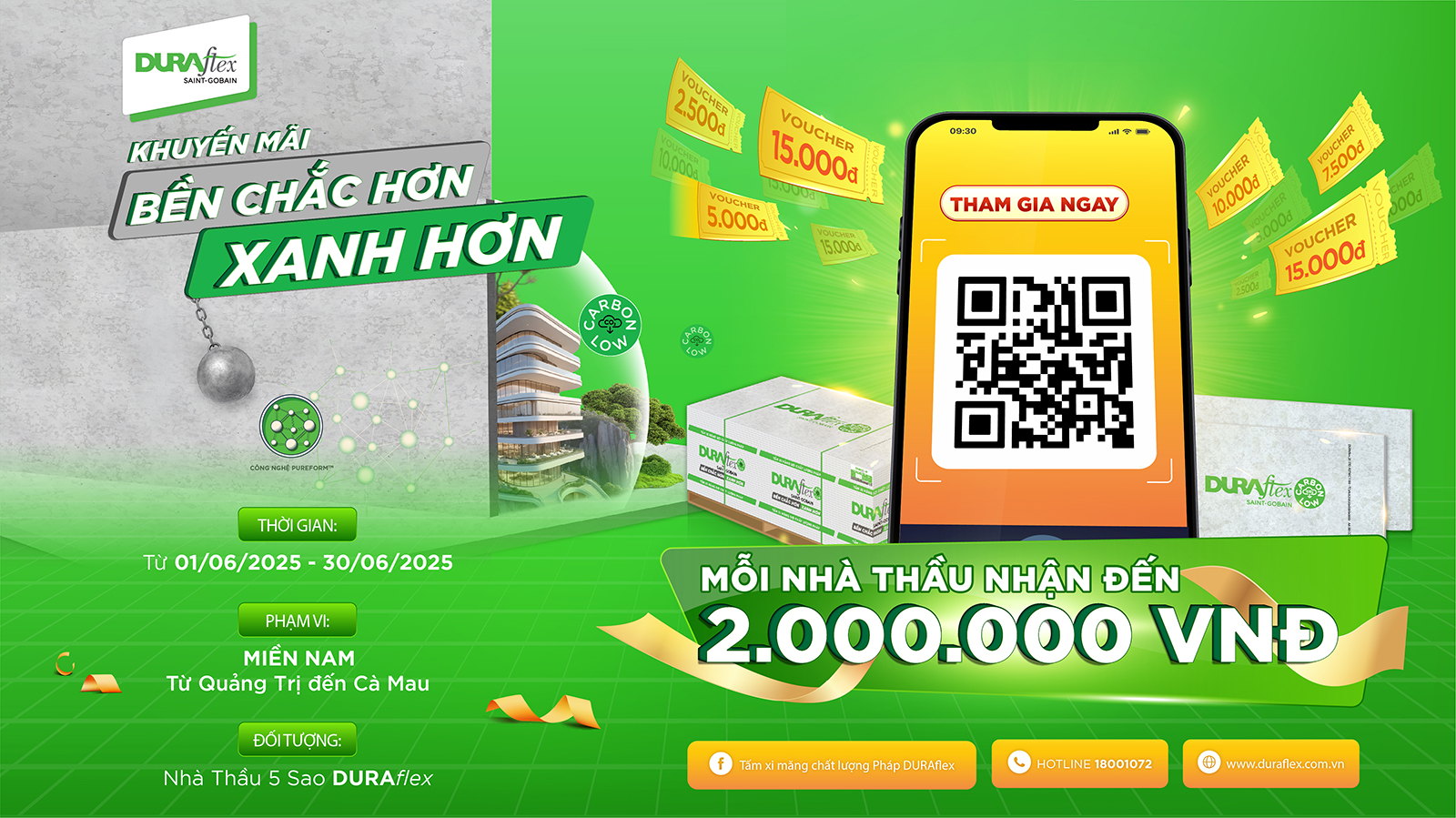 MIỀN NAM | CHƯƠNG TRÌNH KHUYẾN MÃI BỀN CHẮC HƠN XANH HƠN (01/06/2025 - 30/06/2025)