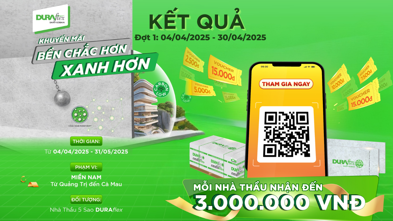 Miền Nam | Kết Quả CTKM Bền Chắc Hơn Xanh Hơn Đợt 1 (04/04/2025 - 30/04/2025)