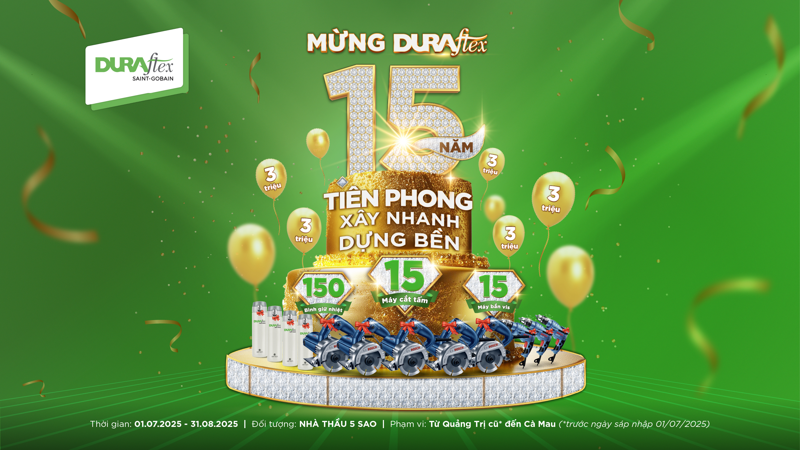 MIỀN NAM | CHƯƠNG TRÌNH KHUYẾN MÃI 15 NĂM TIÊN PHONG XÂY NHANH DỰNG BỀN