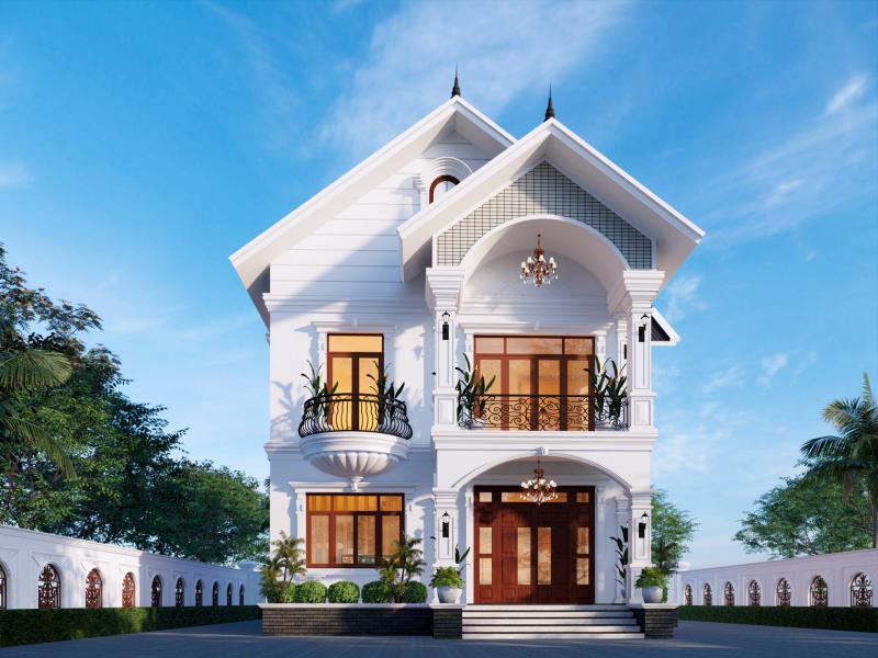 30+ Mẫu nhà 2 tầng nông thôn 800 triệu đẹp lung linh, mê mẩn