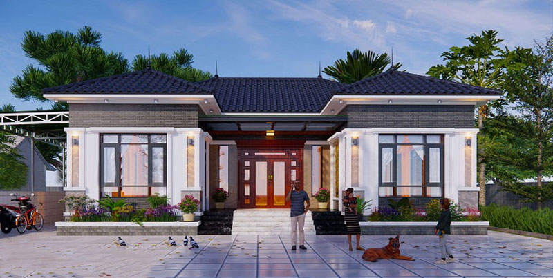 TOP 20 mẫu nhà cấp 4 chữ U đẹp, độc đáo nhất 2025