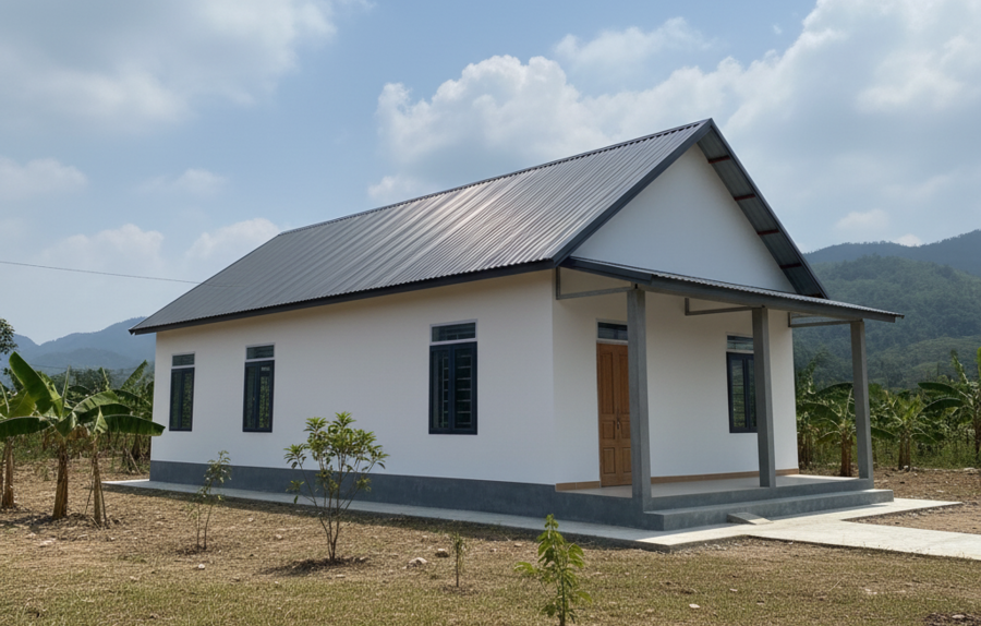 15+ Mẫu nhà cấp 4 mái tôn dưới 100 triệu đẹp, tiện nghi 2025