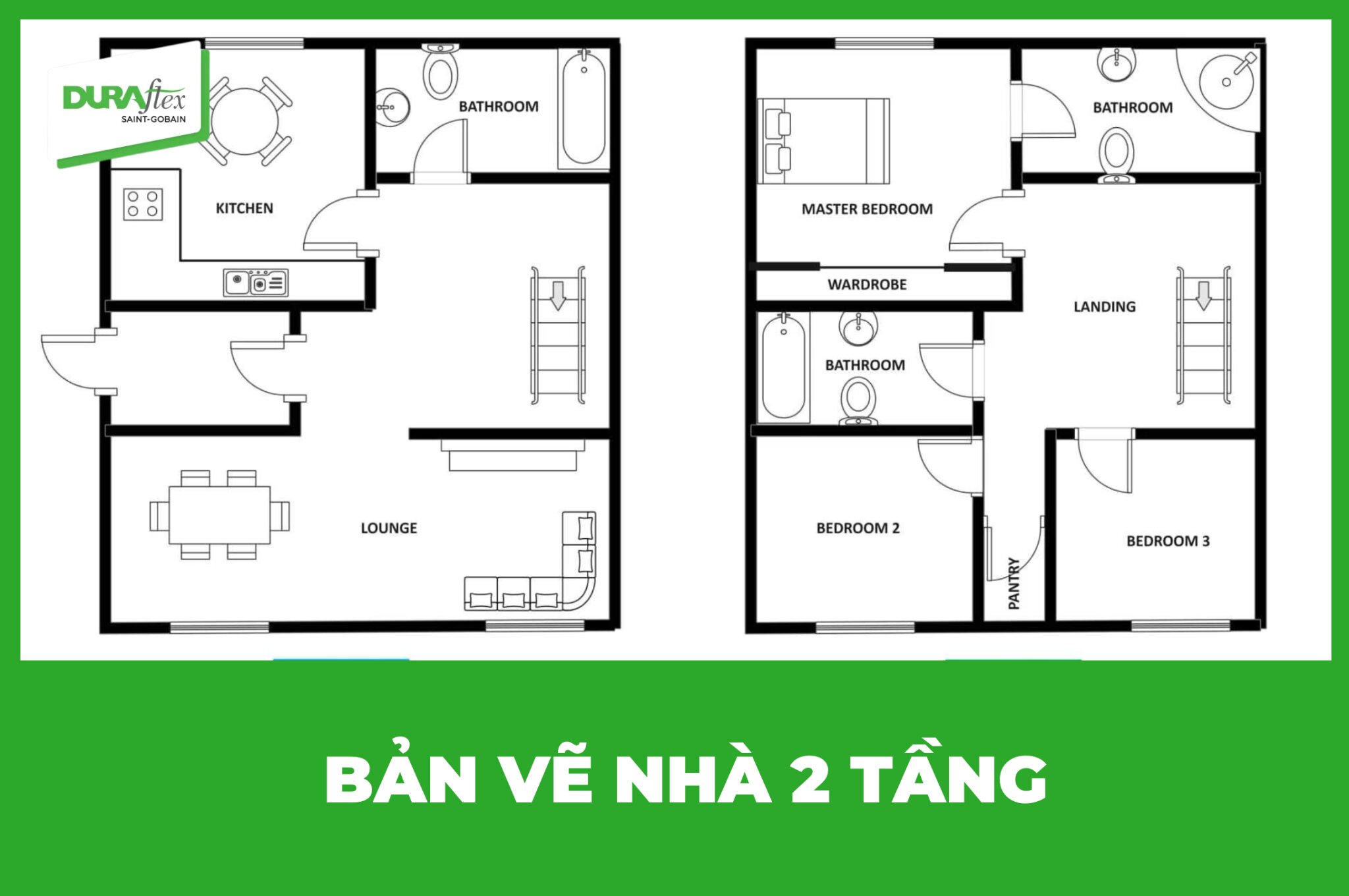Bản vẽ nhà 2 tầng