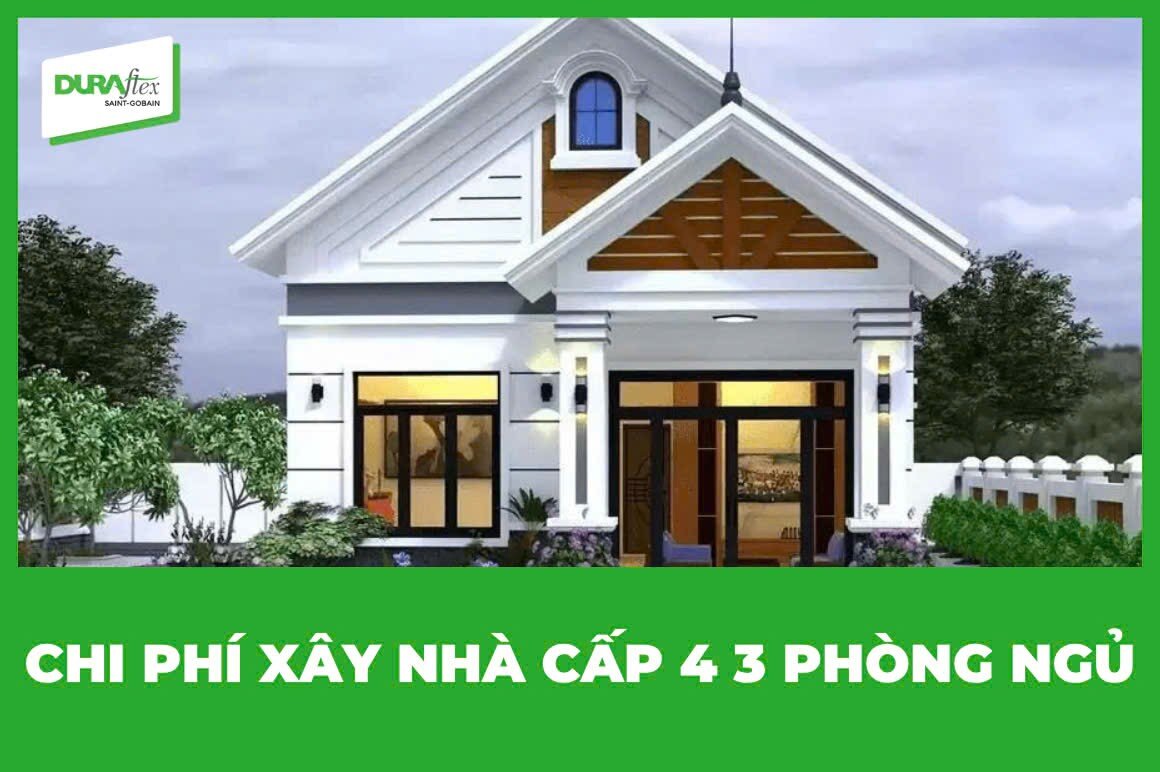 chi phí xây nhà cấp 4 3 phòng ngủ