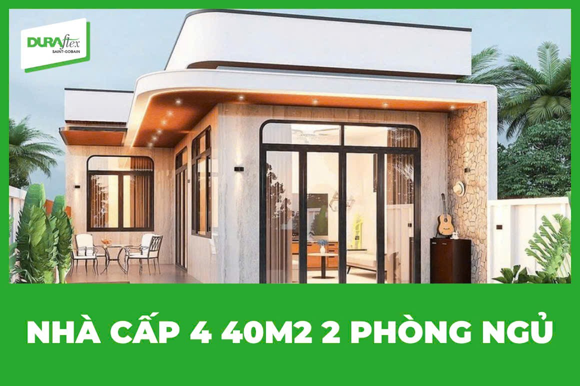 nhà cấp 4 40m2 2 phòng ngủ