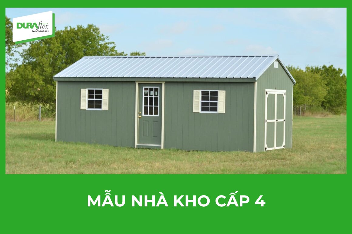 26 mẫu nhà kho cấp 4 tiện dụng đa năng tiết kiệm chi phí