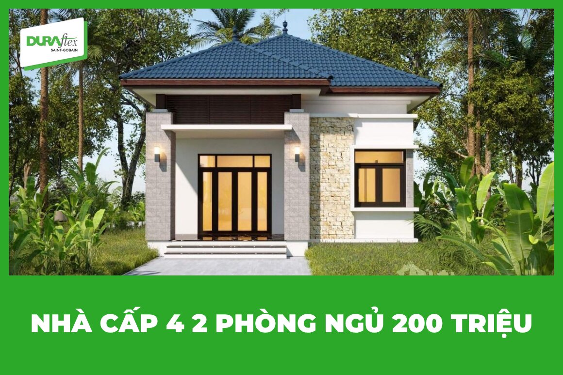 Nhà cấp 4 2 phòng ngủ 200 triệu