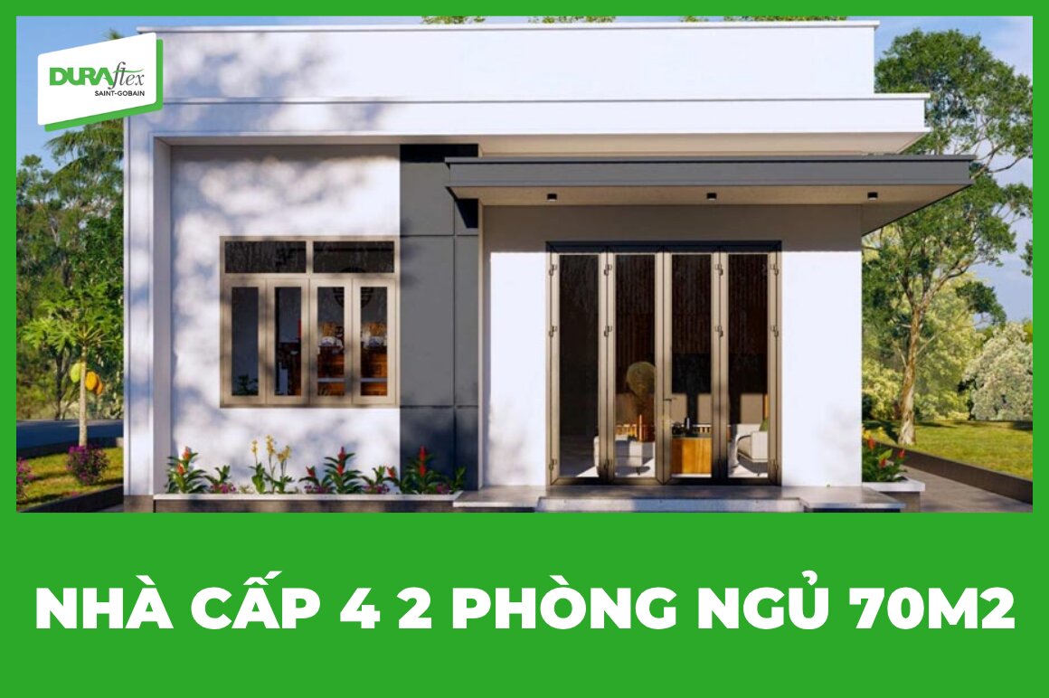 nhà cấp 4 2 phòng ngủ 70m2