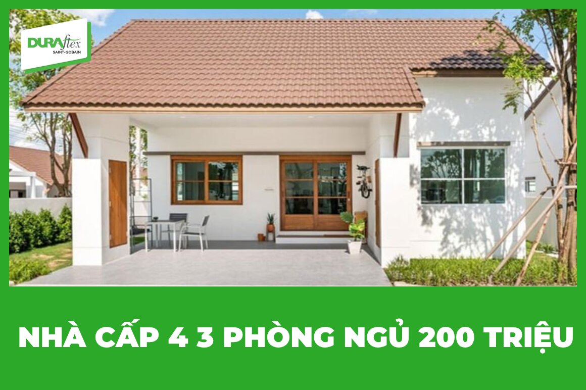 Nhà cấp 4 3 phòng ngủ 200 triệu