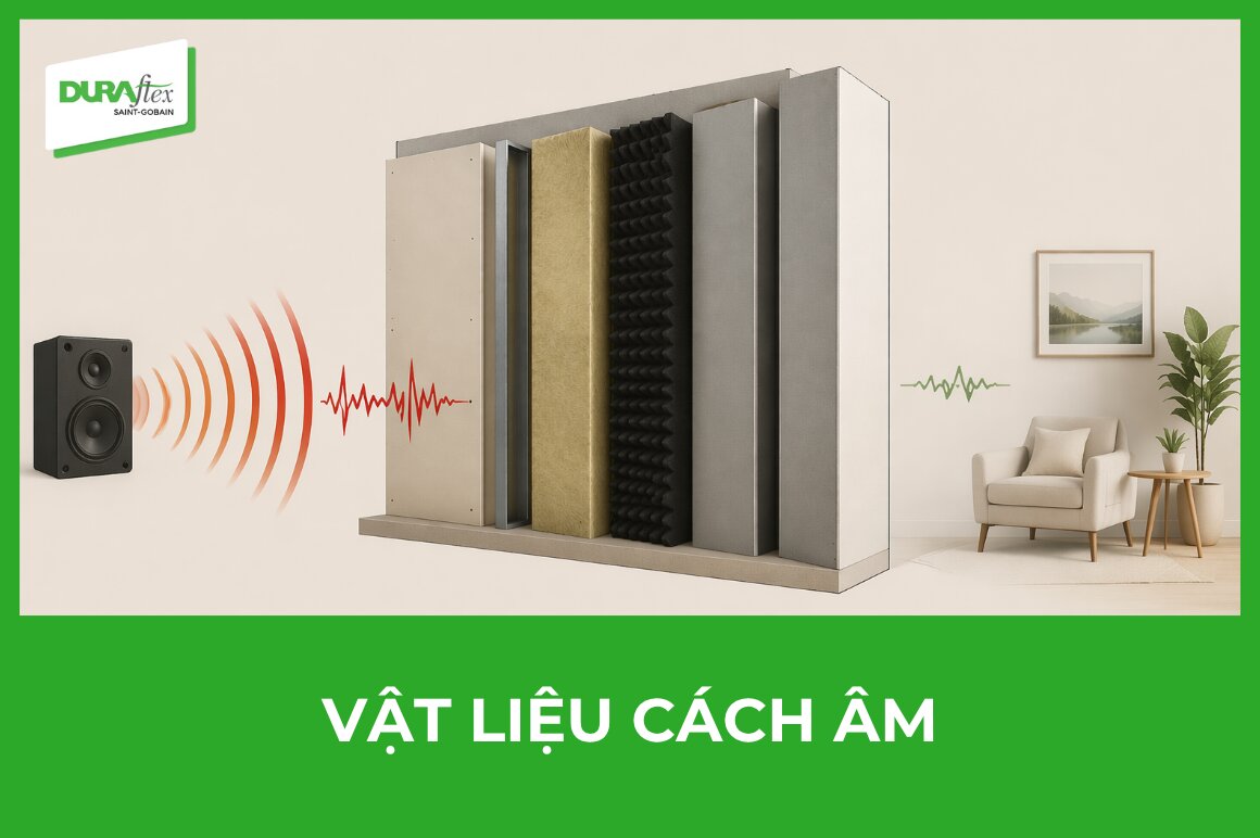 13 vật liệu cách âm hiệu quả