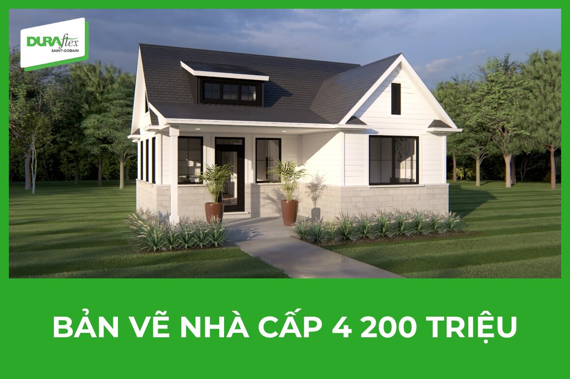 Bản vẽ nhà cấp 4 200 triệu