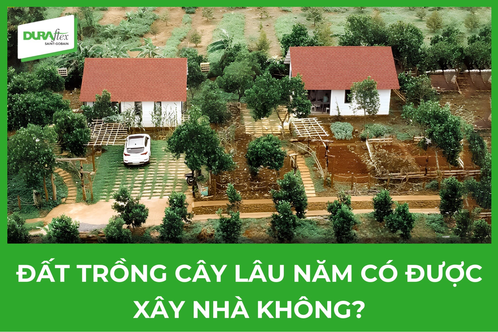 Đất trồng cây lâu năm có xây nhà được không