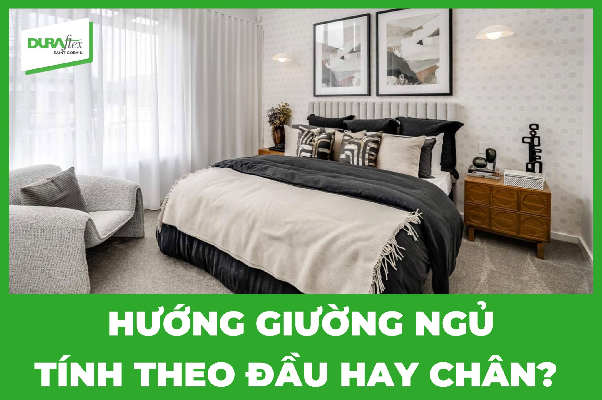 Hướng giường ngủ tính theo đầu hay chân