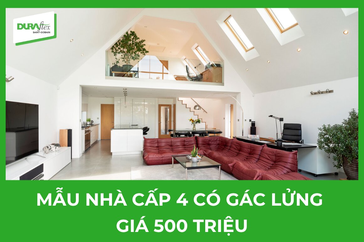 Mẫu nhà cấp 4 có gác lửng giá 500 triệu