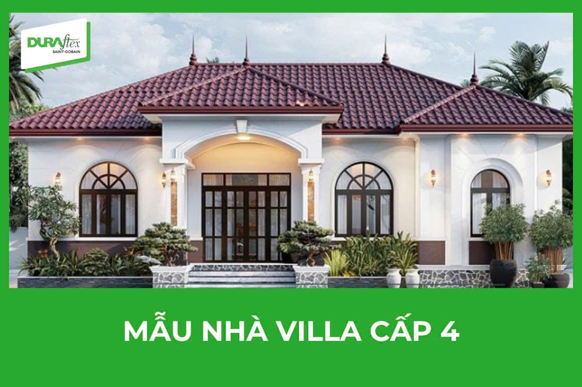 Mẫu nhà villa cấp 4 hiện đại sang trọng