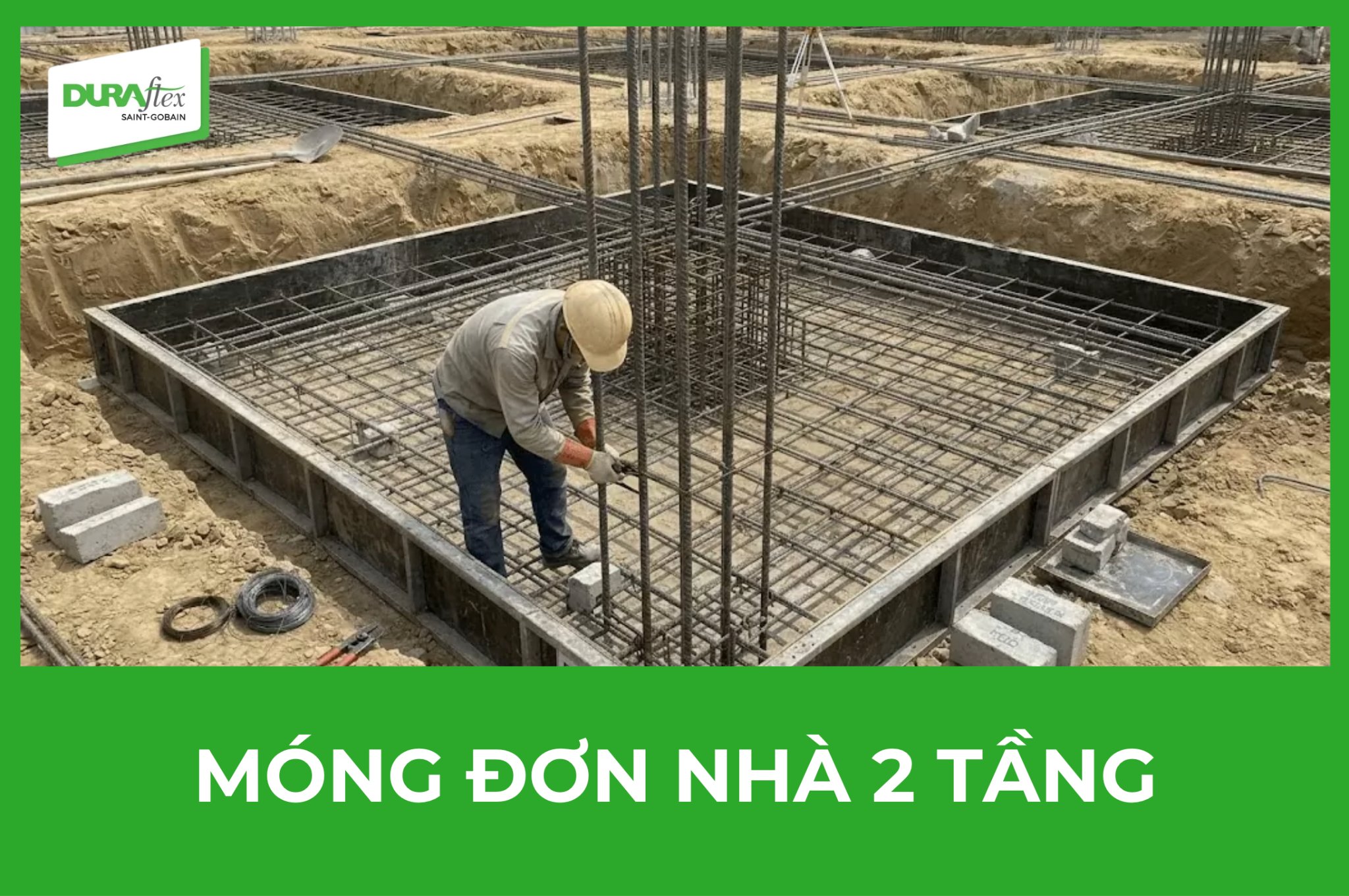 Móng đơn nhà 2 tầng 