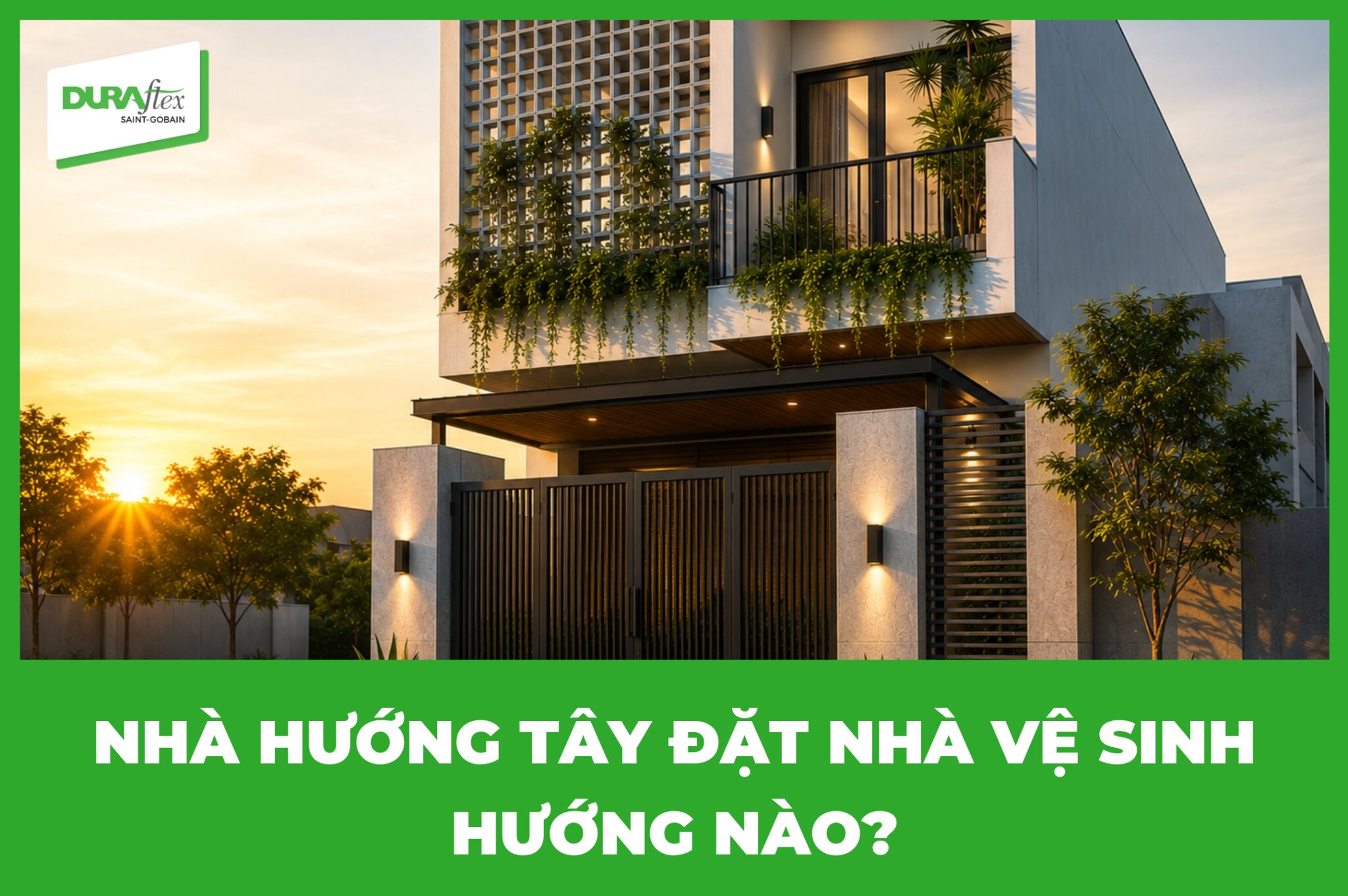 Nhà hướng Tây đặt nhà vệ sinh hướng nào