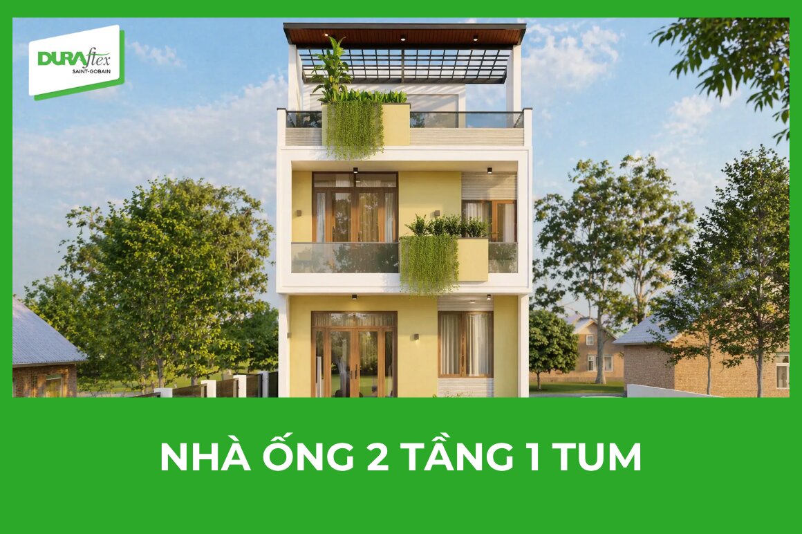 Nhà ống 2 tầng 1 tum