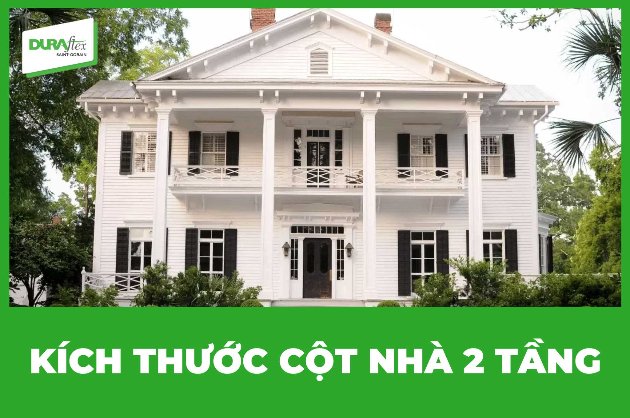 Kích thước cột nhà 2 tầng 