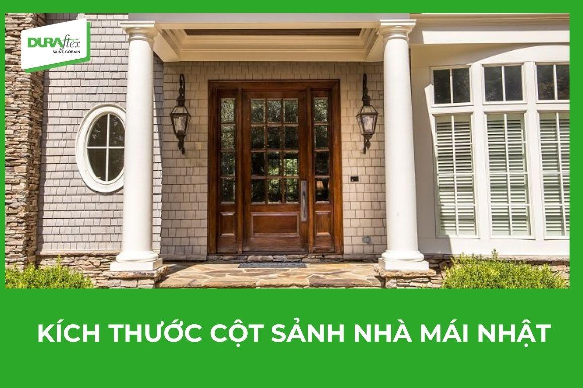 Kích thước cột sảnh nhà mái nhật