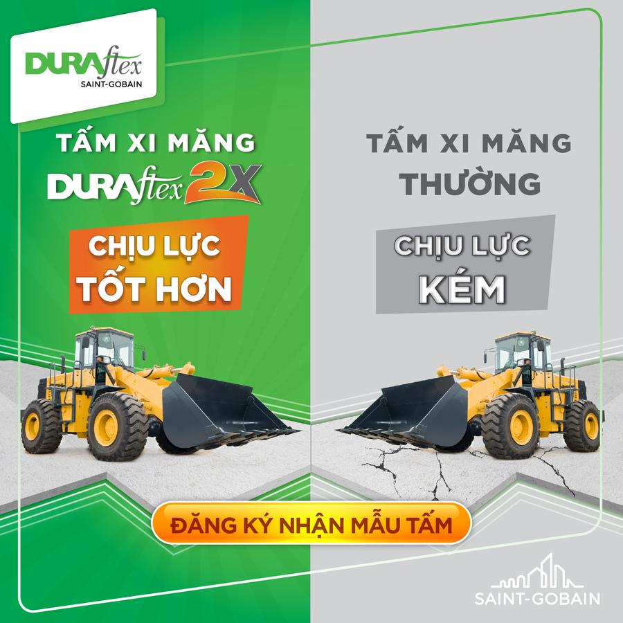 Tấm Cemboard Vĩnh Tường DURAflex lót sàn ngoài trời chịu lực cao