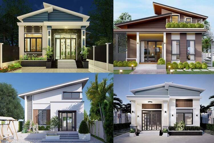 Những mẫu nhà cấp 4 gác lửng mái lệch đẹp, hiện đại, độc đáo nhất 2024