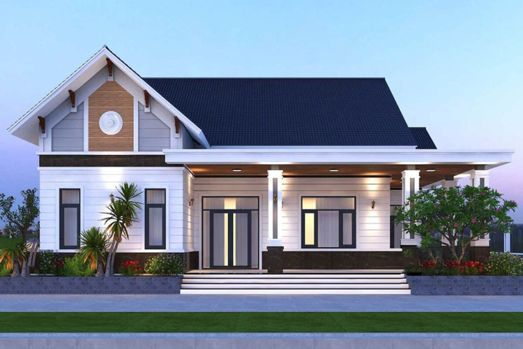 Mặt tiền nhà cấp 4 nông thôn hiện đại, tiện nghi 