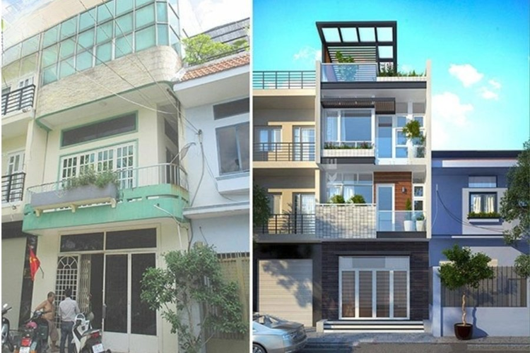 Ý tưởng cải tạo nhà mặt tiền 3 tầng sang 4 tầng