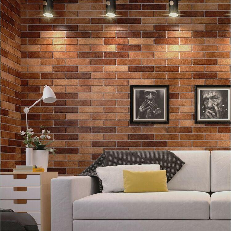 Gạch thẻ ốp tường phòng khách giả cổ đẹp