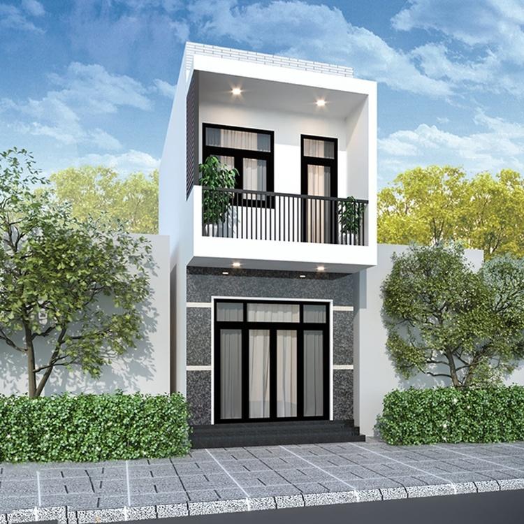 Mẫu nhà 2 tầng đẹp giá 1 tỷ với thiết kế 1 trệt 1 lầu đơn giản, hiện đại