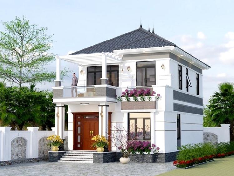 Mẫu nhà 2 tầng đẹp ở nông thôn phổ biến hiện nay 