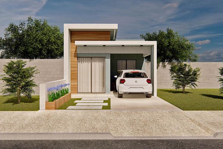 Mẫu nhà cấp 4 đẹp 5x20 có gara phù hợp với những gia đình có ô tô