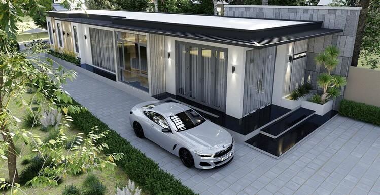 Mẫu nhà cấp 4 đẹp 5x20 3 phòng ngủ thông thoáng, tiện nghi 