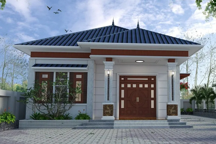 Mẫu nhà cấp 4 nông thôn 250 triệu sang trọng