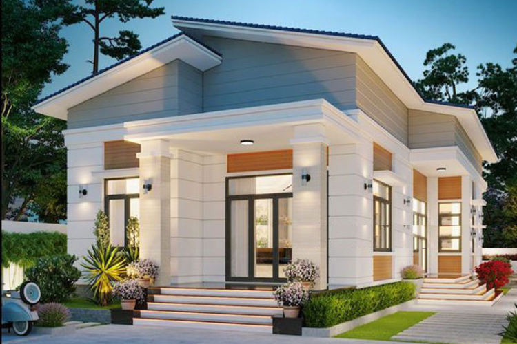 Mẫu nhà cấp 4 nông thôn 250 triệu kiến trúc biệt thự hiện đại