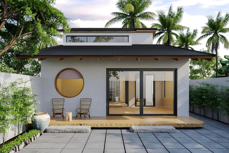 Mẫu nhà cấp 4 nông thôn 250 triệu có gác lửng tiện nghi