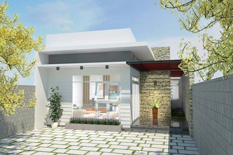 Mẫu nhà cấp 4 nông thôn 250 triệu mái bằng