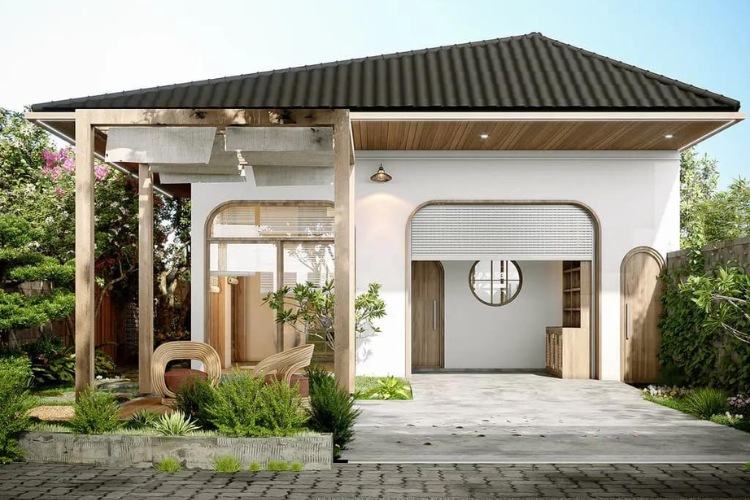 Mẫu nhà cấp 4 nông thôn 250 triệu mái Thái đơn giản