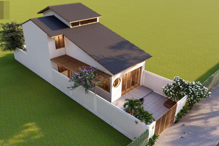 Mẫu nhà cấp 4 nông thôn 250 triệu mái tôn có gác lửng đẹp