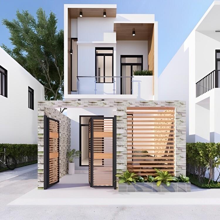 Mẫu nhà ống 2 tầng đẹp 5x20 thiết kế hiện đại