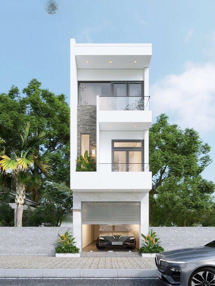 Mẫu nhà ống 3 tầng đẹp, hiện đại 4x15m