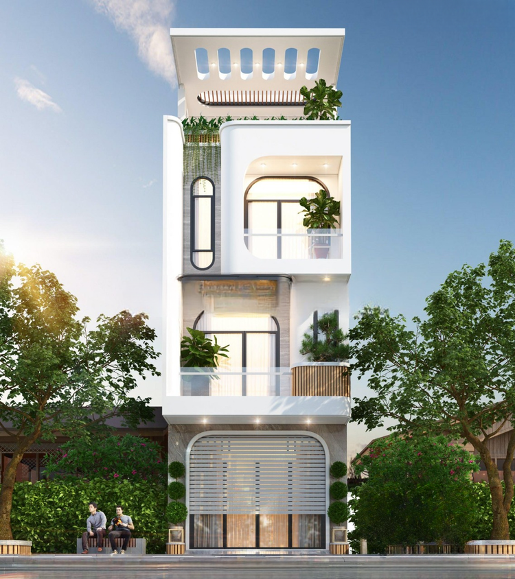 Mẫu nhà ống 3 tầng đẹp, hiện đại có 1 tum