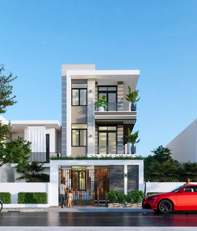 Mẫu nhà ống 3 tầng hiện đại, thiết kế sáng tạo