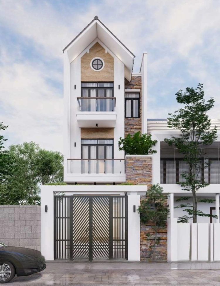 Mẫu nhà ống 3 tầng mặt tiền ngang 4m dài 12m 