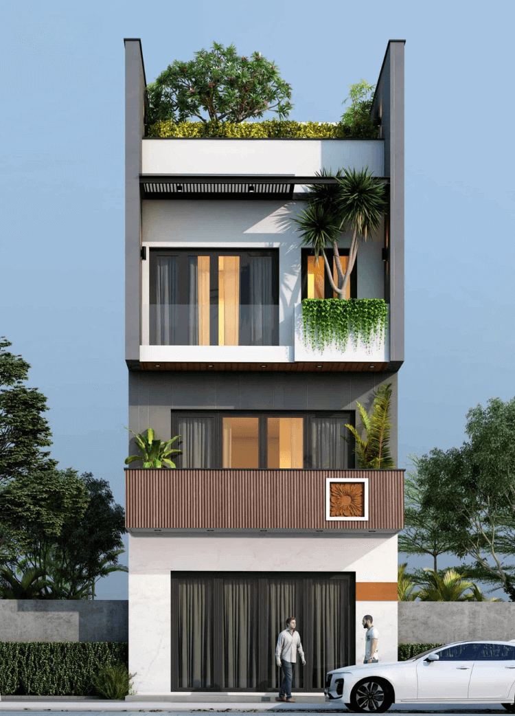 Mẫu nhà ống 3 tầng hiện đại, đẹp, mới nhất 2025